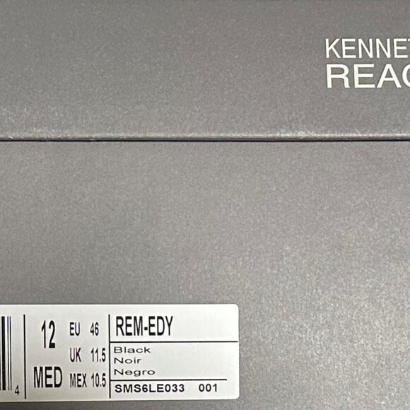 Kenneth Cole Reaction REM-EDY Mens Black Shoes (SMS6LE033)(Size: 12)